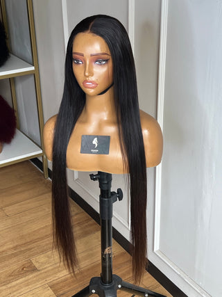 Clearance Unit: Pure Virgin Hair 5x5 HD Extra Volume 32” bleached