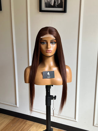 12a Straight Brown Glueless 4x4 20” Wig