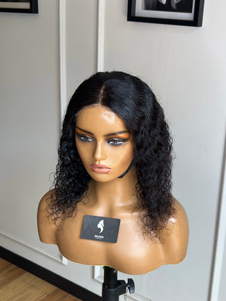12a Water Curl Glueless 4x4 14inch Wig (Available instore & Whatsapp)