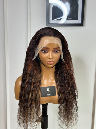 Clearance Unit: 13a deep curls Full frontal 24” Bleached to Highlighted