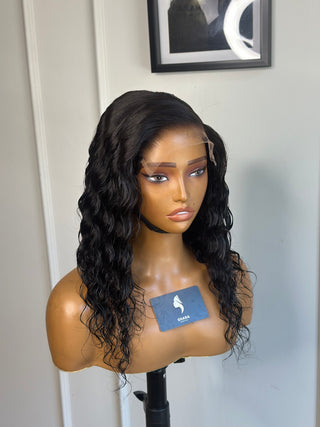 Clearance Unit:13a Water curl 6*6 HD wig 16”