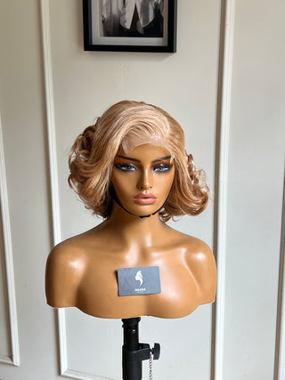 13a Bouncy Curls Glueless 5x5 10” Blonde