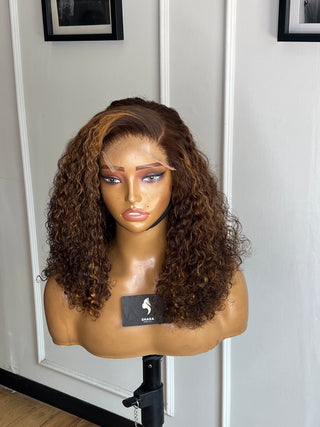 14a Curls SDD 5x5 14” Highlighted Wig