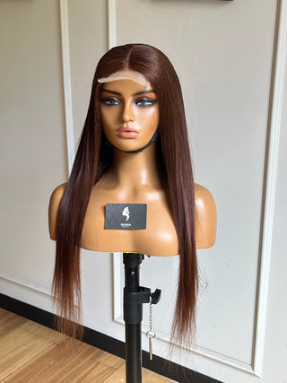 12a Straight Brown Glueless 4x4 20” Wig