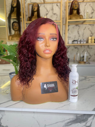 Clearance Faulty Unit: 13a Frontal HD 14" Deep curl Bleached to Burgundy