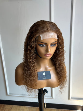12a Water Curl Glueless 4x4 16inch Wig