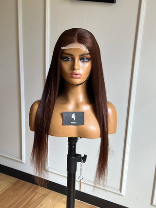 12a Straight Brown Glueless 4x4 20” Wig