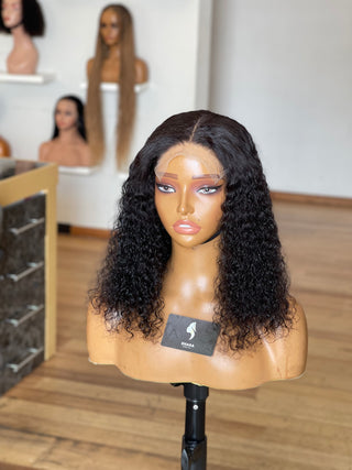 Clearance: 12a Water curl  Grab and Go Glueless 5*5 12” Bob (Available instore & Whatsapp)