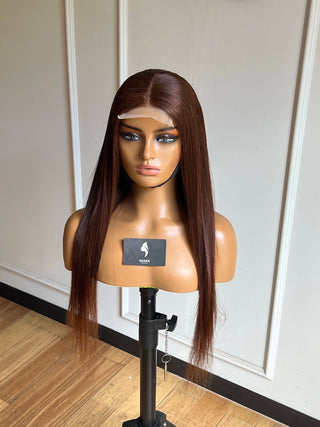 12a Straight Brown Glueless 4x4 20” Wig