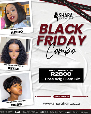 Combo: The Imani 12a 4x4 wig + The water curl 4x4 10” + The Whitney pixie