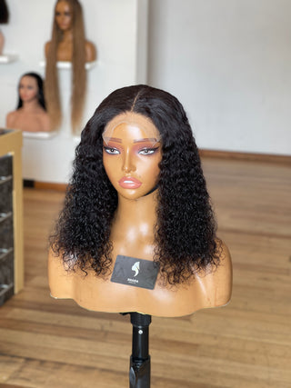 Clearance: 12a Water curl  Grab and Go Glueless 5*5 12” Bob (Available instore & Whatsapp)