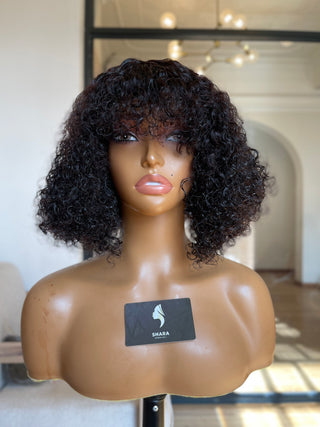 Clearance faulty wig: Jerry curl fringe 8”