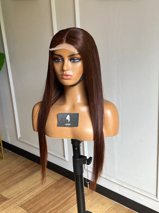 12a Straight Brown Glueless 4x4 20” Wig