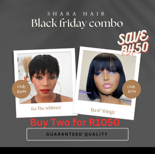 Combo: 12a Fringe 6inch + 12a Pixie Cut Wig