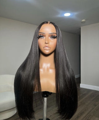 14a Machine Made Wigs : Straight Closure Wigs