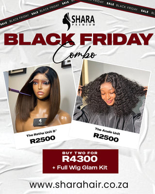 Combo: The Retha 8” wig + The Anele wig