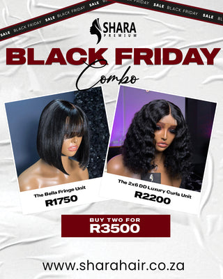 Combo: The Bella Fringe + Luxury 2x6 Natural Curls