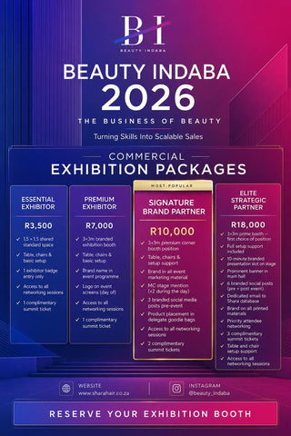 Beauty Indaba: Commercial Exhibition Packages