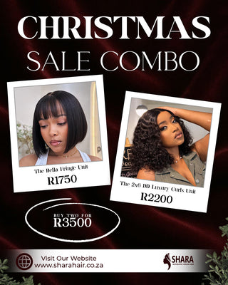 Combo: The Bella Fringe + Luxury 2x6 Natural Curls