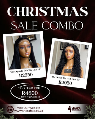 Combo: The Ayanda 5x5 13a 14” wig
 + 20” Noma 12a 4x4 wig