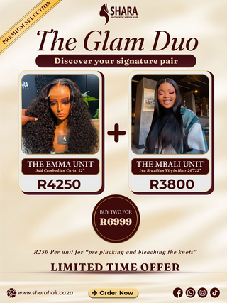 Combo: The Emma SDD Curls 22" Unit + The Mbali Unit