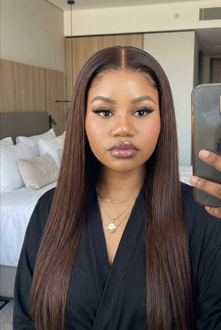14a Machine Made: Premium Frontal HD and Glueless 5x5 HD Brown Wigs