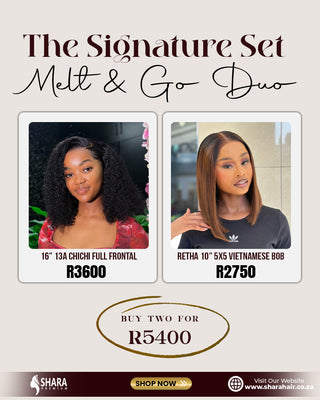 Combo: 16” 13a Chichi full frontal + 10” Retha 5x5 Vietnamese Bob