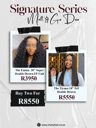 Combo: The Emma 20” Super Double Drawn Full frontal + The Tiyana 18” 5x5 Double Drawn