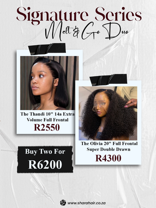 Combo: The Thandi 10” 14a Extra Volume Full Frontal + The Olivia 20” Super Double Drawn Full Frontal
