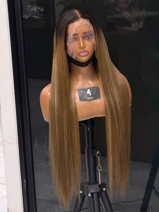 24” Brown Highlighted Baby Thin 13x4