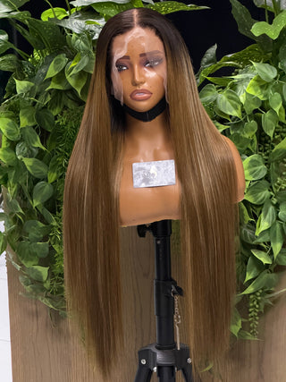 24” Brown Highlighted Baby Thin 13x4