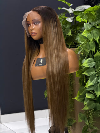 24” Brown Highlighted Baby Thin 13x4