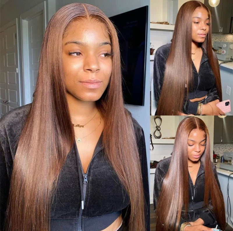 Grade 13a Brown/Colour 4 Full Frontal Wigs