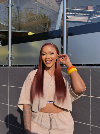 Auburn Brown Vietnamese Double Drawn