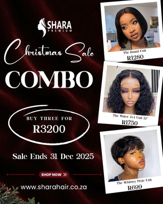 Combo: The Imani 12a 4x4 wig + The water curl 12” + The Whitney pixie