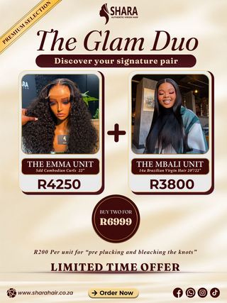 Combo: The Emma SDD Curls 22" Unit + The Mbali 22" Unit