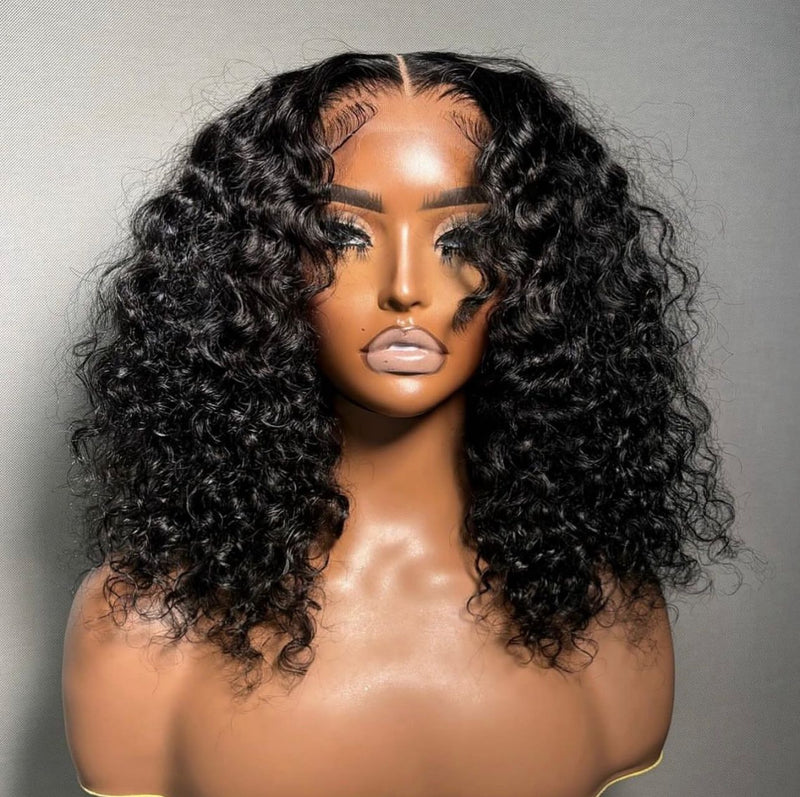Machine Made Wigs: Double Drawn Water Curl Wig