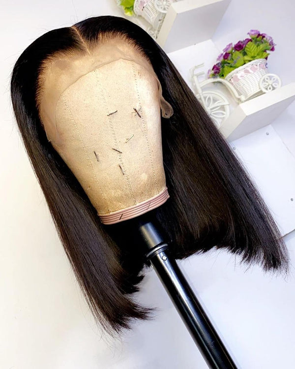 Machine Made Wigs : Double Drawn with 13×4 HD Closure