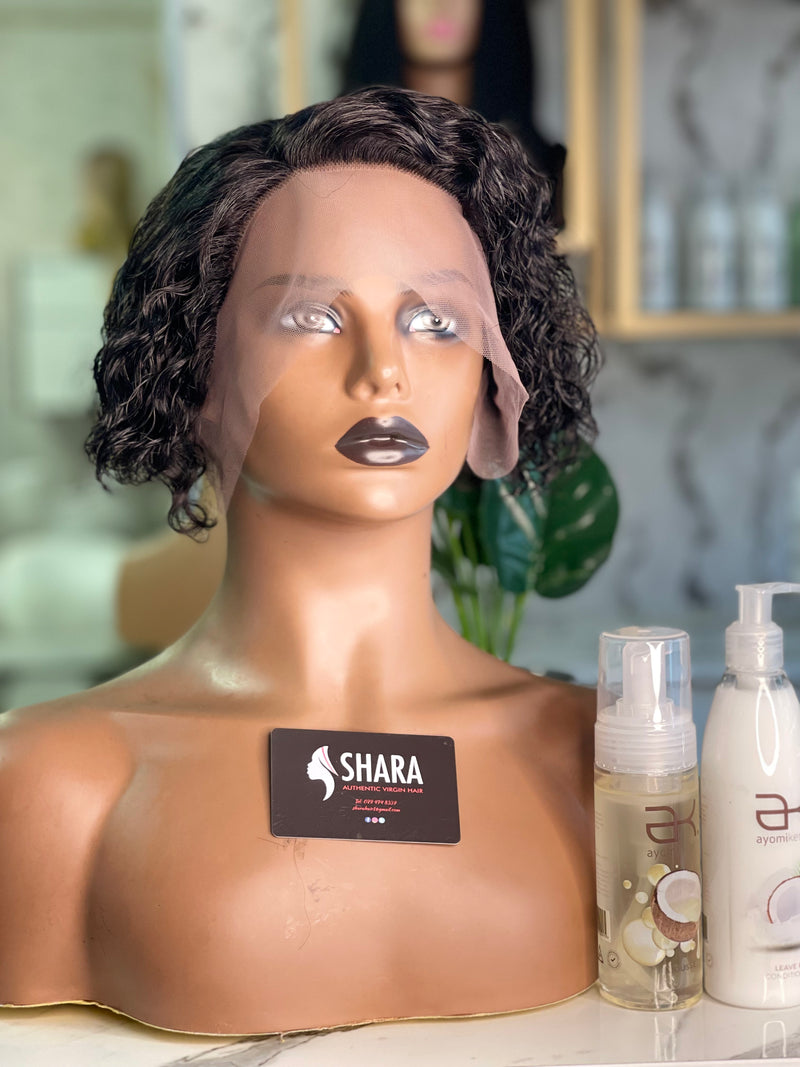 Clearance:11a Loose curl Pixie Side Part