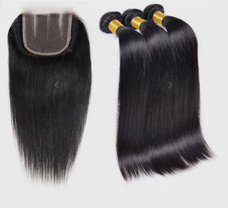 Bundles + Closure : 12a Brazilian & Peruvian Bundles + 3part Closure