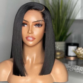 Double Drawn Machine Made Wigs : 5*5 HD Closure glueless Wigs