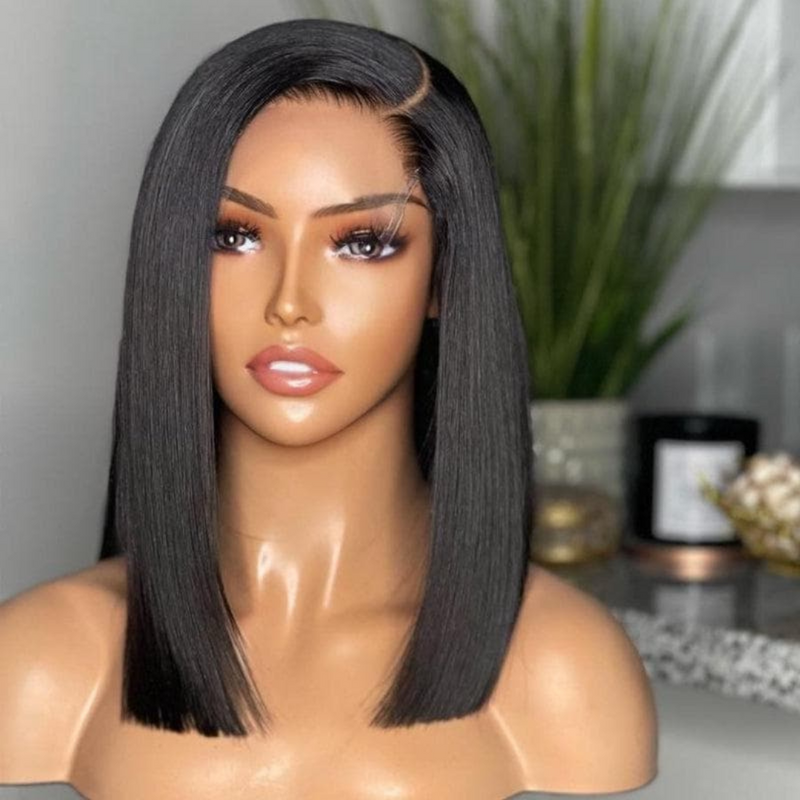 Machine Made Wigs : Double Drawn with 5*5 HD Closure glueless Wigs